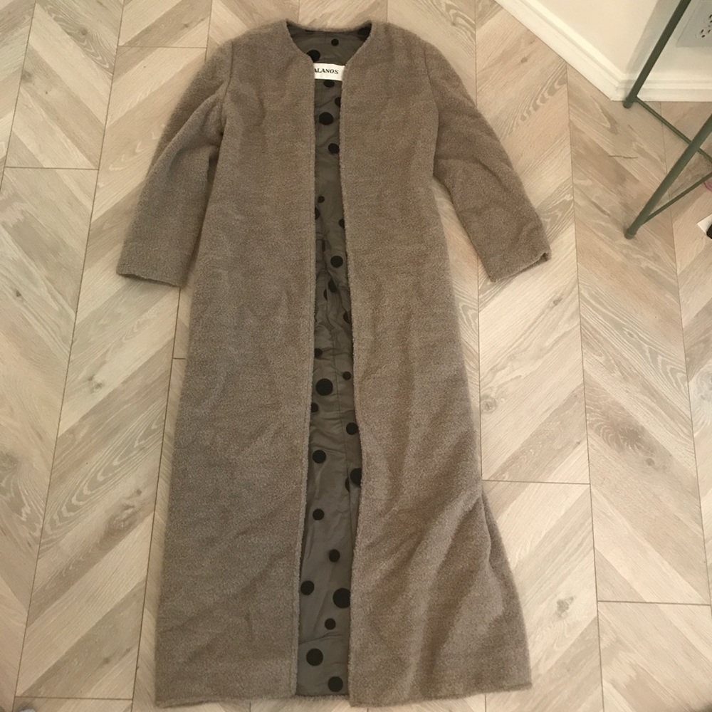 Galanos Coat Jacket Duster XS S Vintage Tan